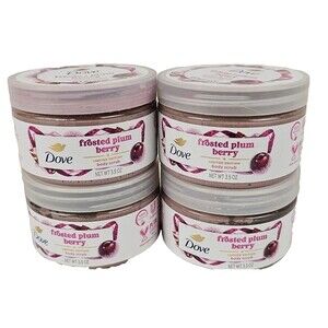 ✨ Dove Exfoliating Body Scrub Frosted Plum Berry – 4 Jars – 3.5 oz Each Limited